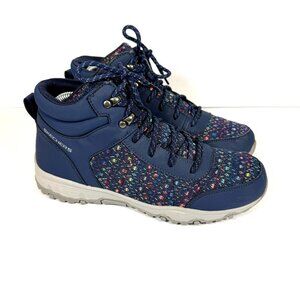 SKECHERS Women's high top sneakers 158238 Size 8 Blue & Rainbow Memory Foam